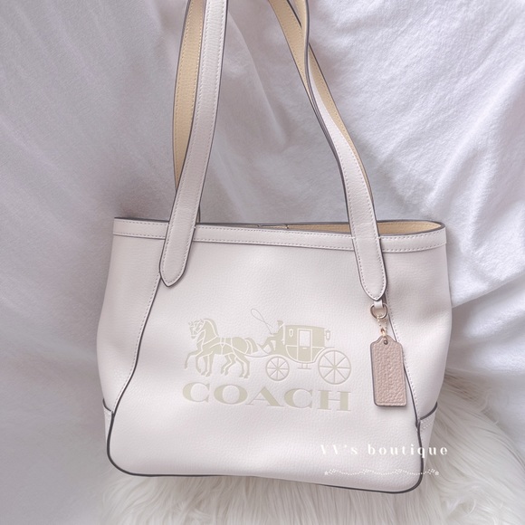 Coach Handbags - NWT Coach Tote 27 With Horse And Carriage Chalk Vanilla Cream C4062 RARE FIND